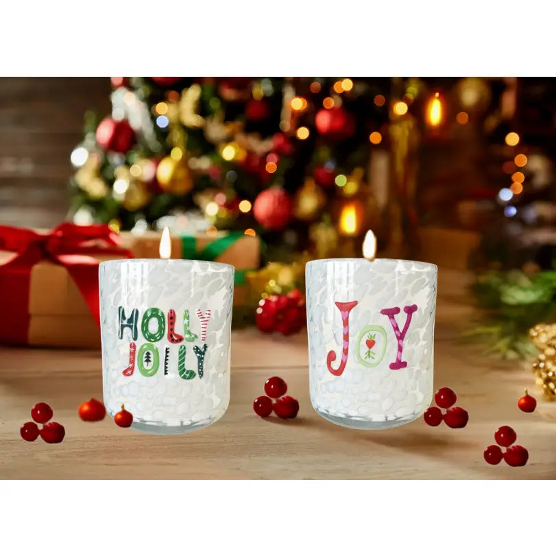 Joy Holiday Confetti Icon 12oz Candle
