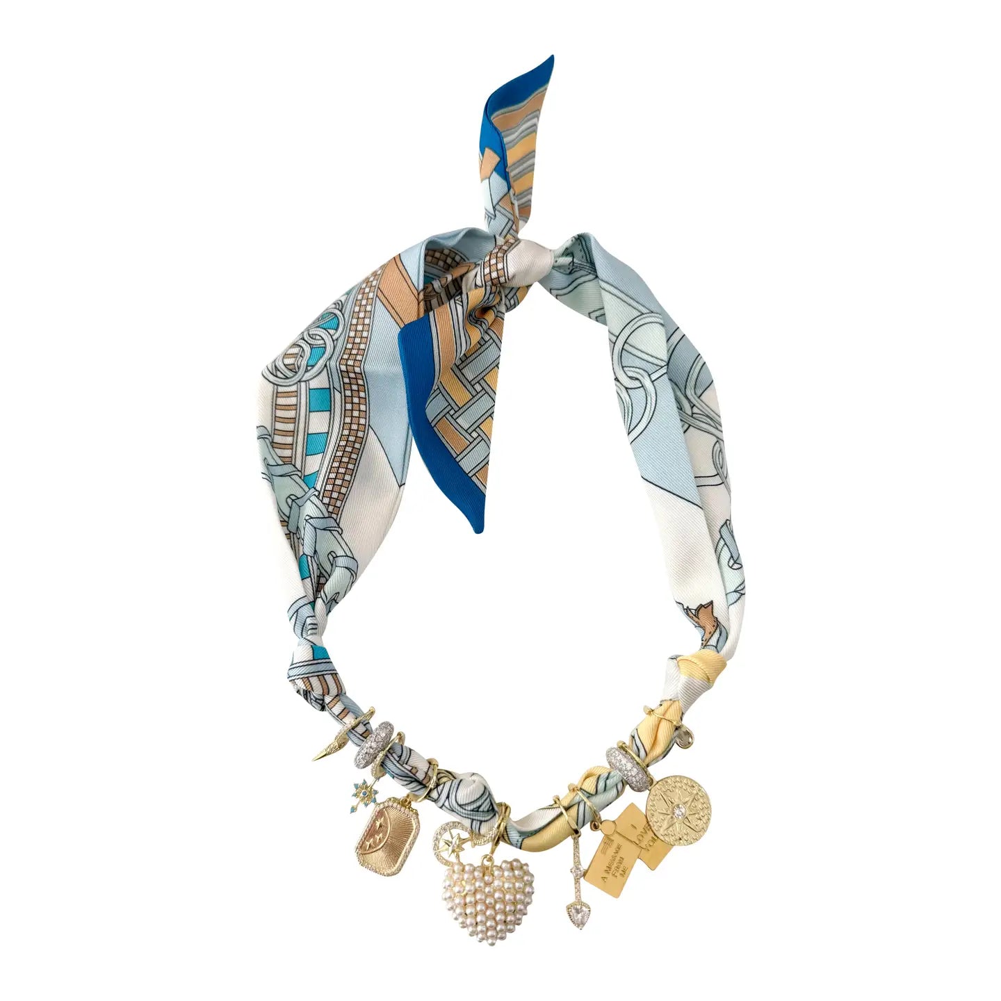 Gemelli Blair Multi Charm Scarf Necklace