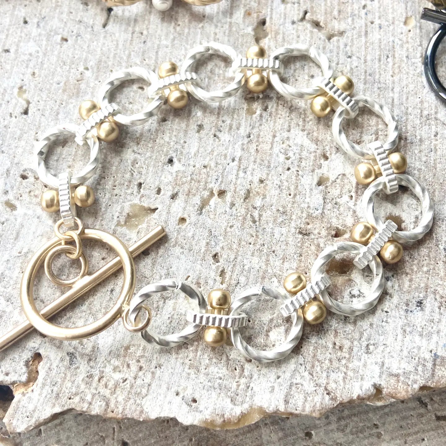 Matte Gold Matte Silver Bracelet