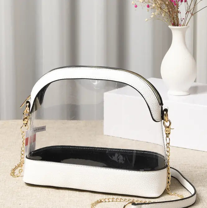 Clear Stadium Concert Bag-White