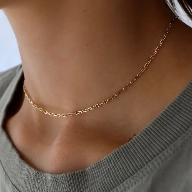 Miniature Paperclip Chain-Gold