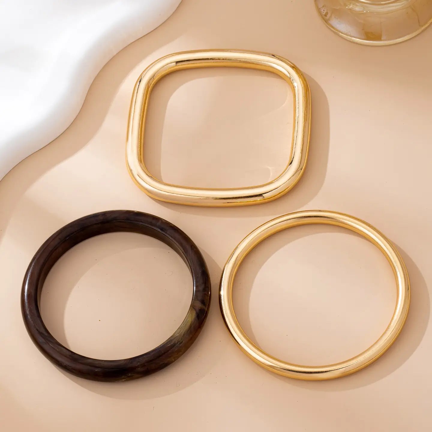 Tort & Gold Bangle Trio Bangle Set