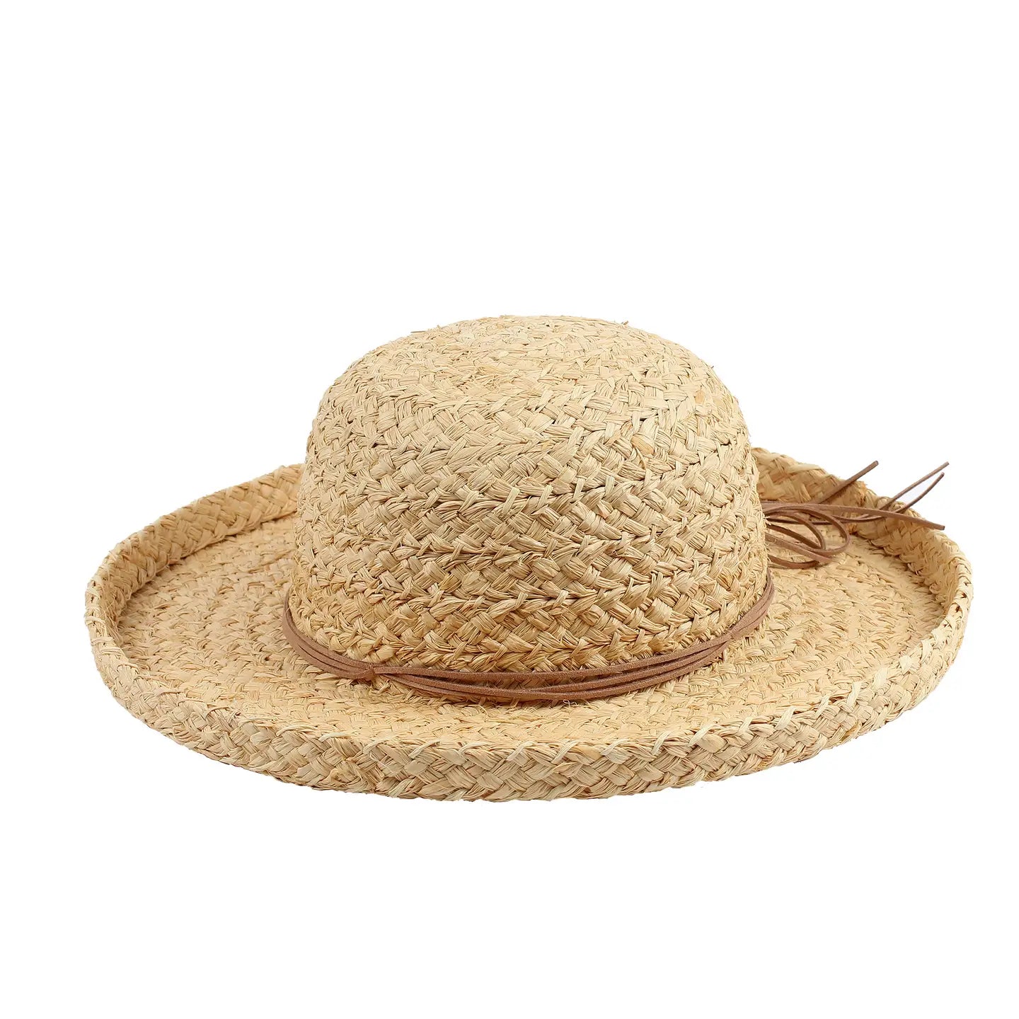 Raffia Kettle Brim Bucket Hat-Tweed