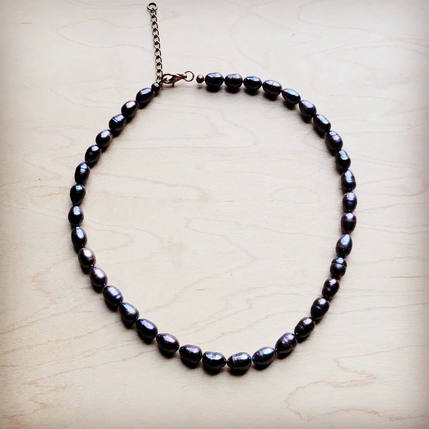 Genuine Freshwater Gray Pearl Collar Necklace