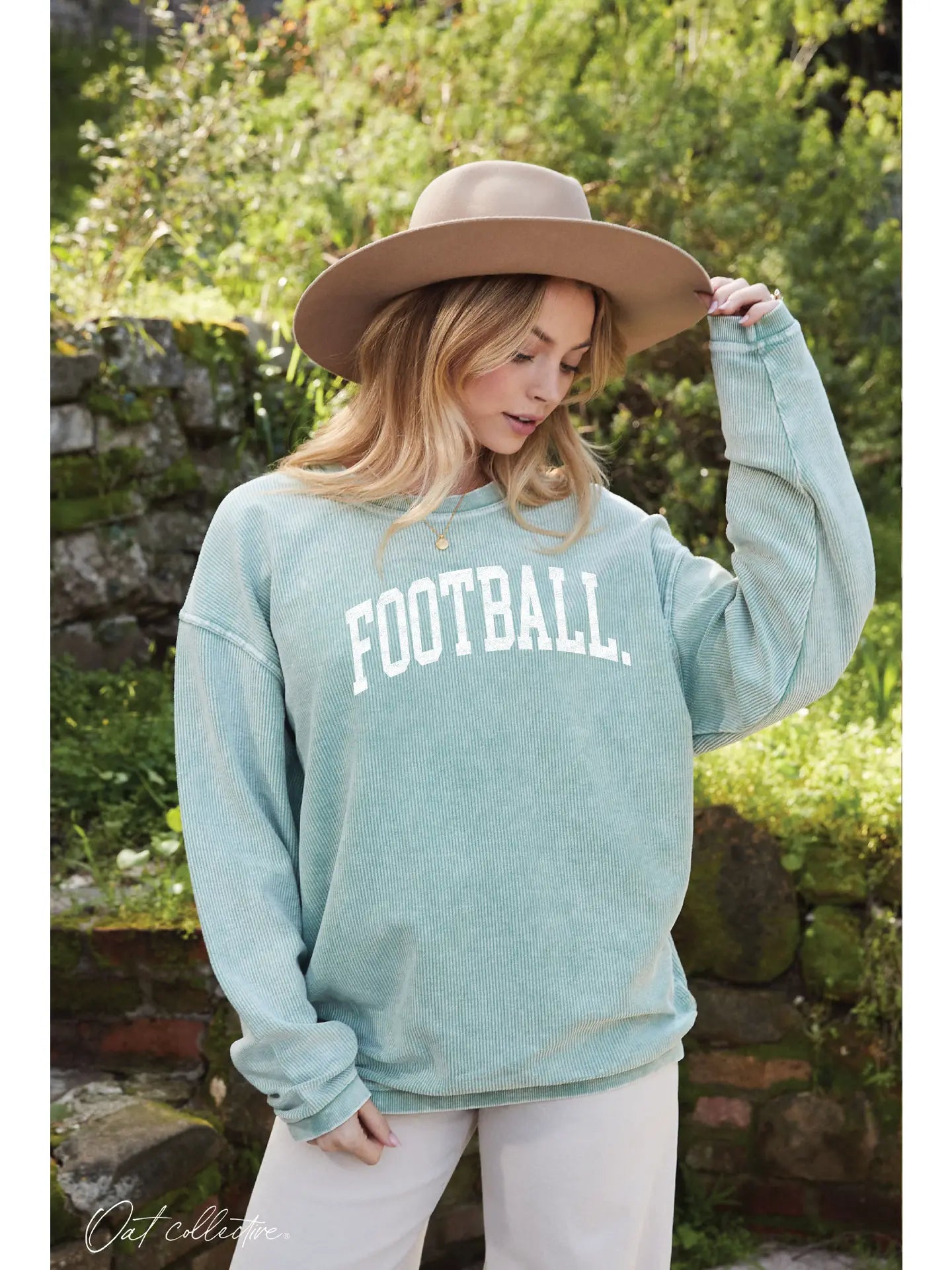 Football Thermal Vintage Pullover-Dusty Vanilla