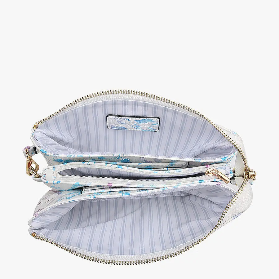 Crossbody/Wristlet-Cheetah D Silver