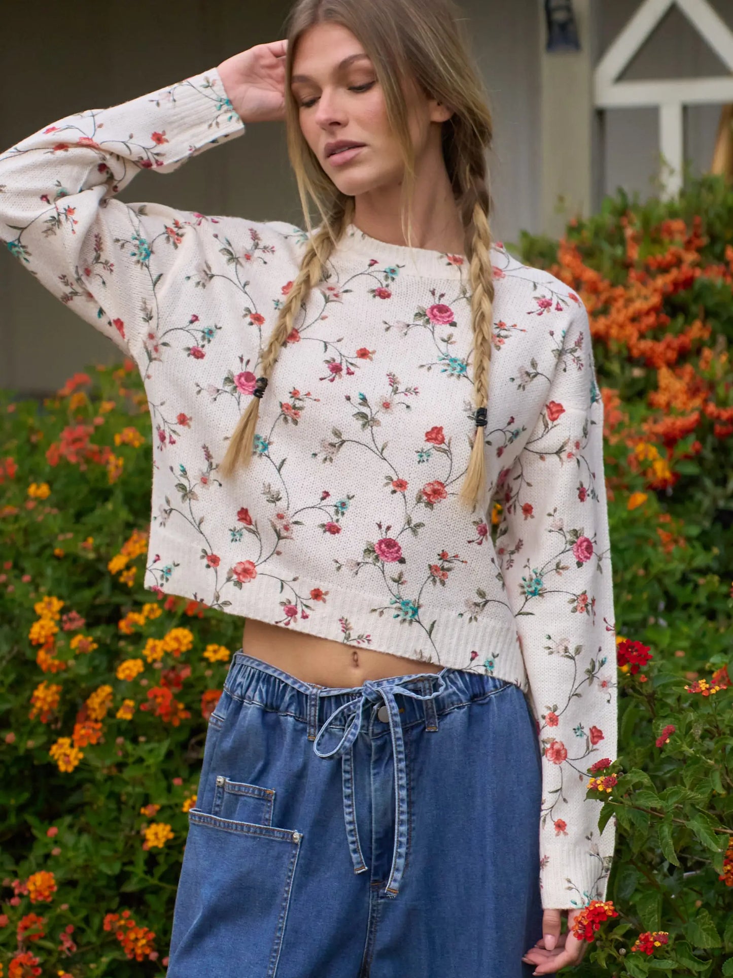 Bailey Floral Lightweight Longsleeve Sweater