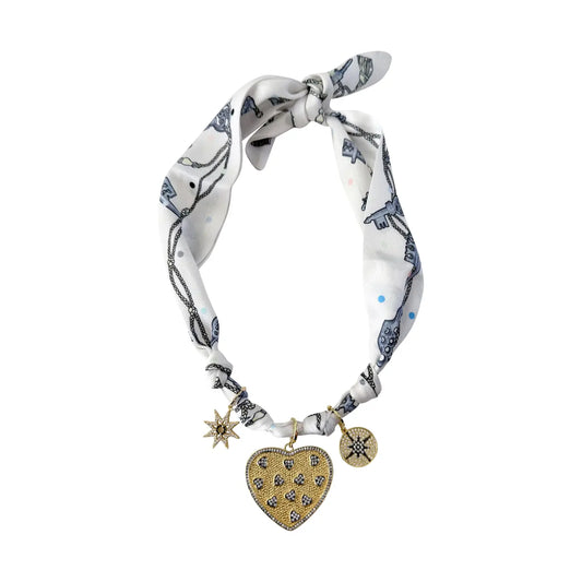 Gemelli Candice Multi Charm Scarf Necklace