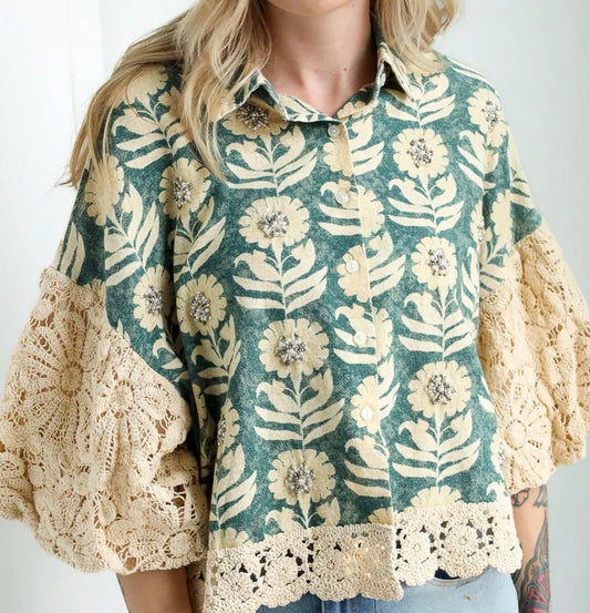 A Rare Bird Botanical Top