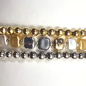 Ginger Gold  Black Silver Bracelet