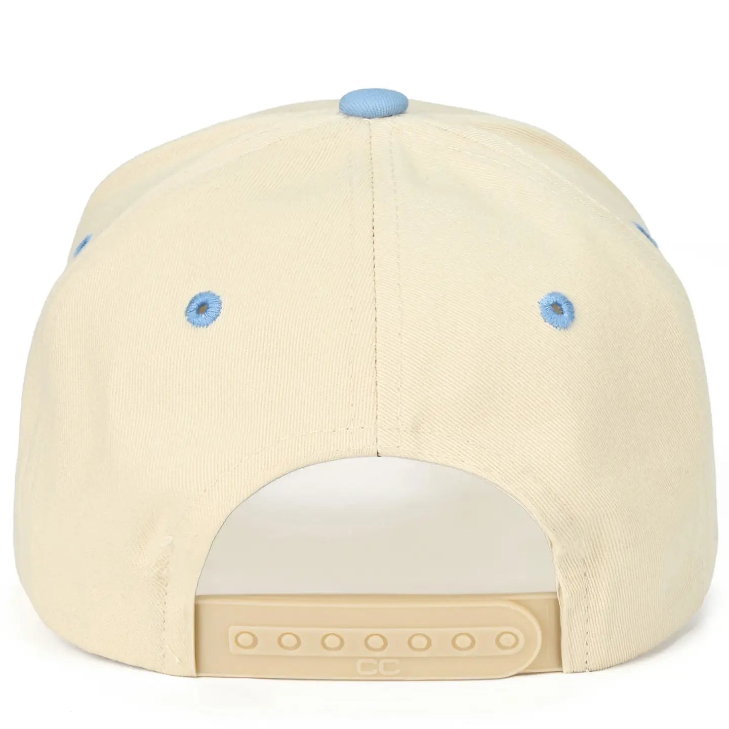 C.C Make Heaven Crowded Letter Embroidered Trucker Hat-Sky Blue