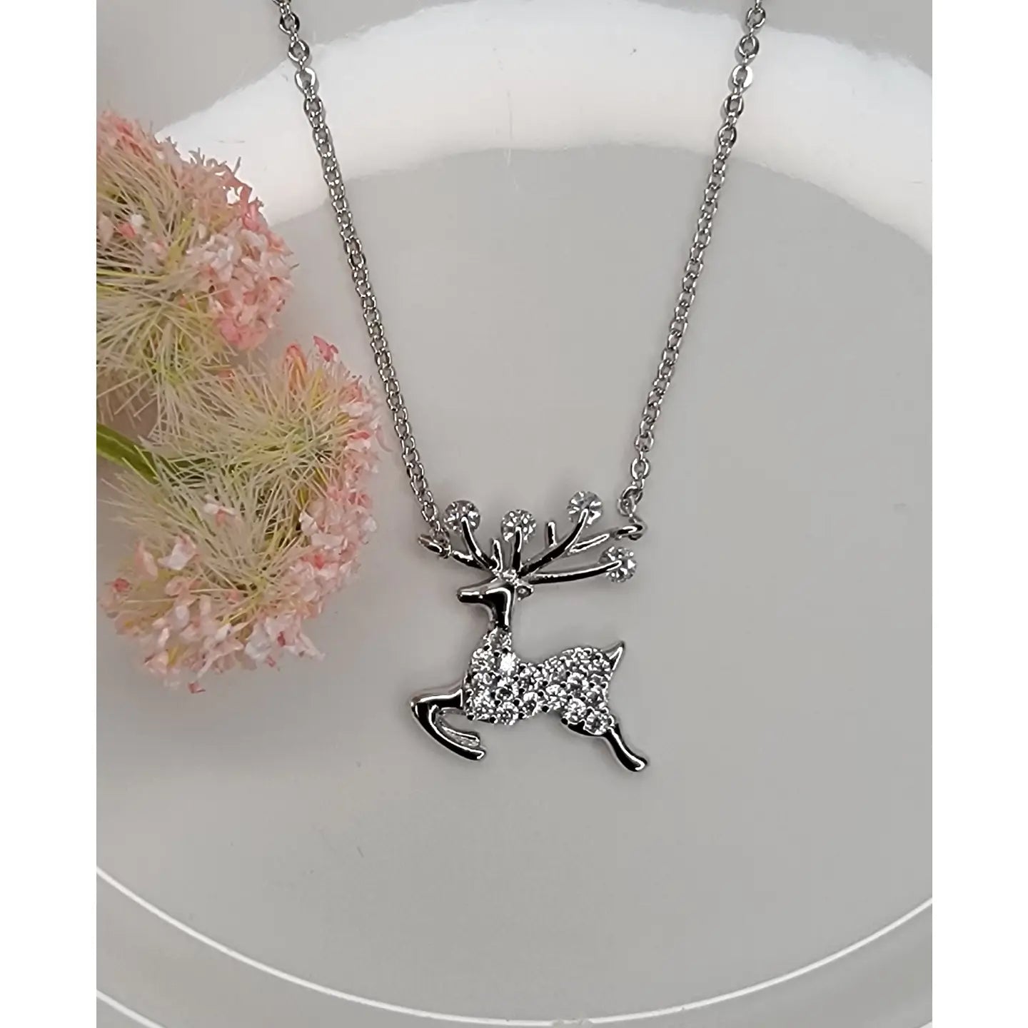 Deer Necklace-Silver