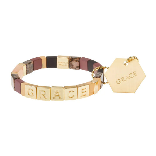 Empower Bracelet - Grace Gold/Rhodonite/Rose Quartz