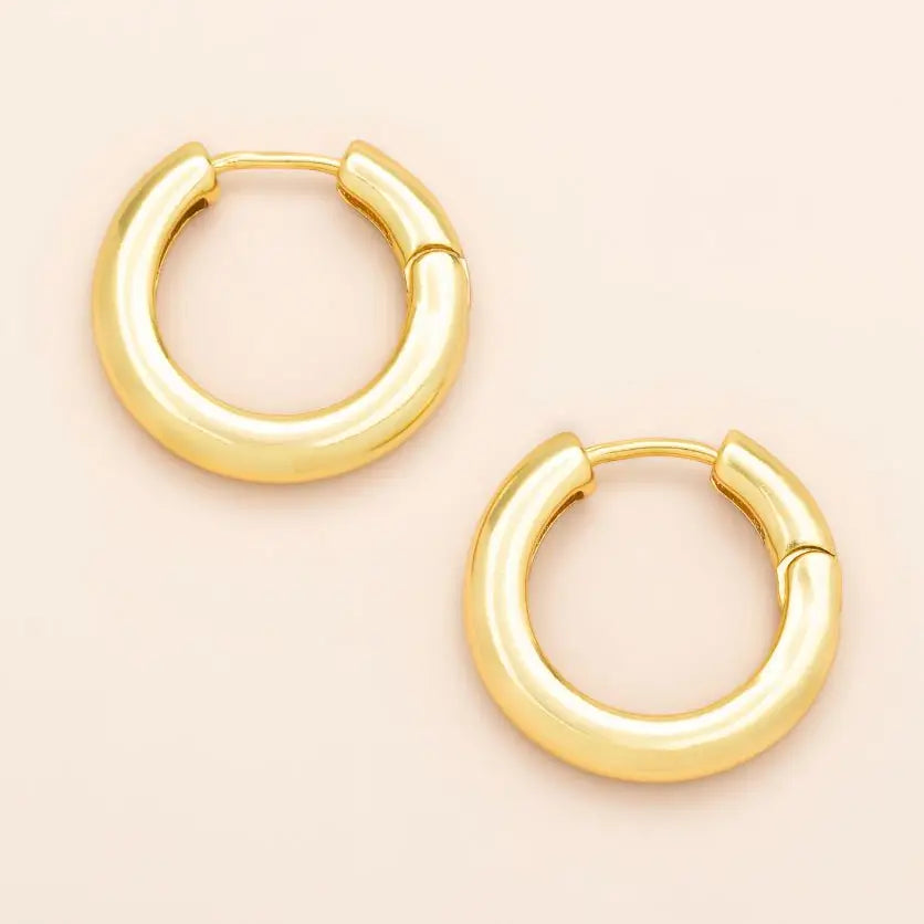 Refined Earring Collection - Med Stellar Hoop/Gold