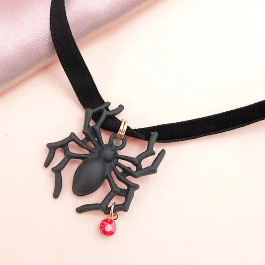 Matte Spider Choker Necklace
