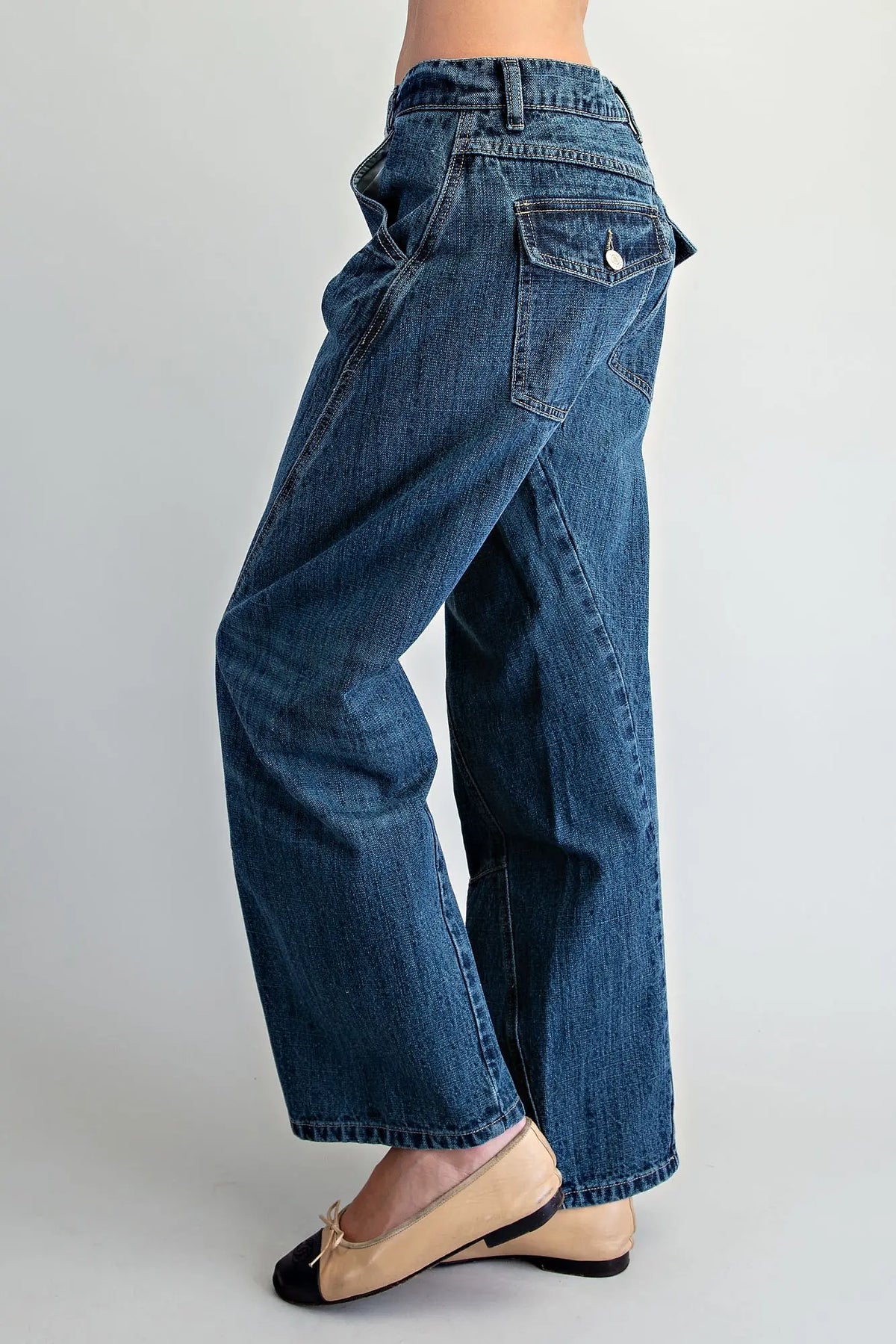 Hilton Curved Seam Barrel Jeans