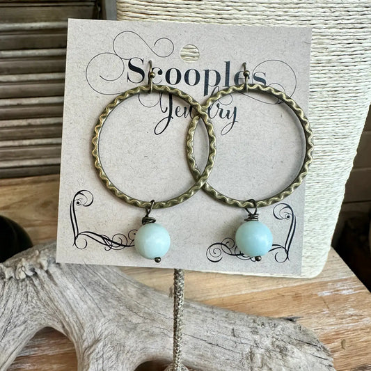Amazonite Hoop-Earrings