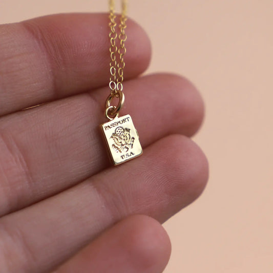 Well Traveled Necklace-Gold-18"