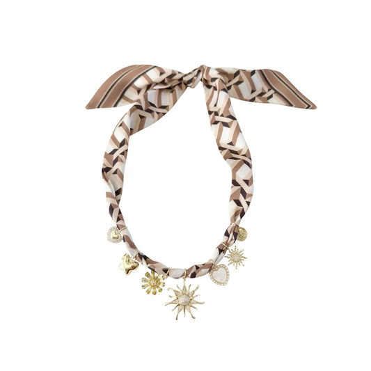 Gemelli Blythe Multi Charm Scarf Necklace