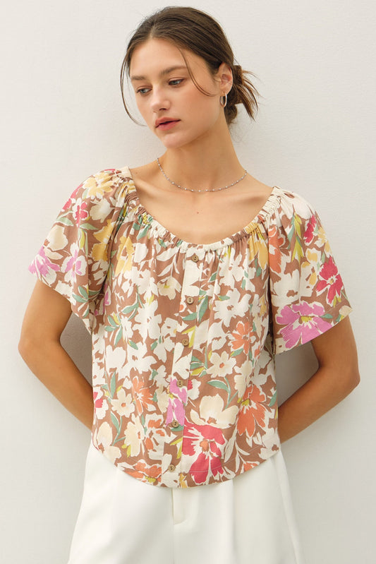 Kahlia Flutter Sleeve Top