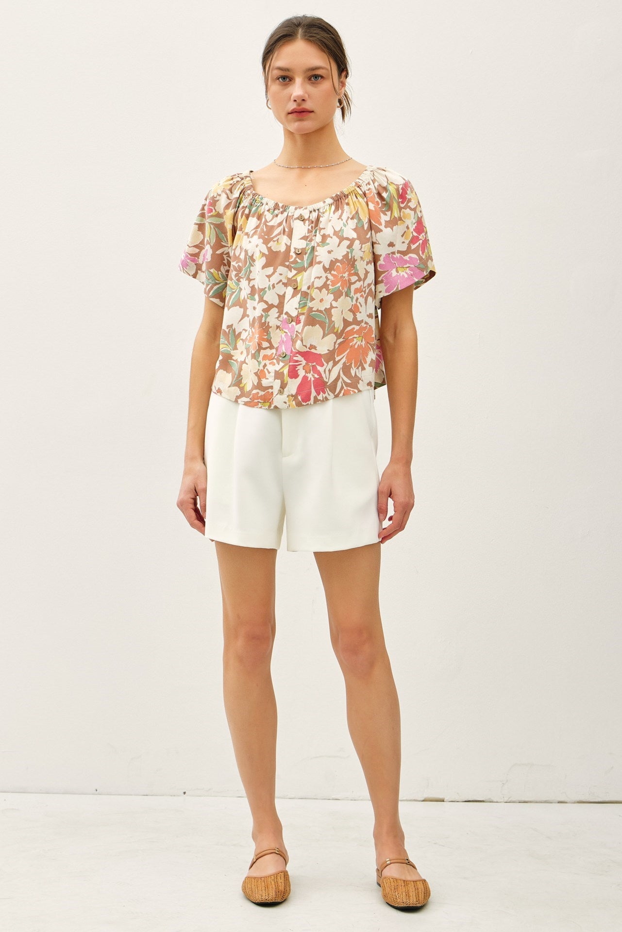 Kahlia Flutter Sleeve Top