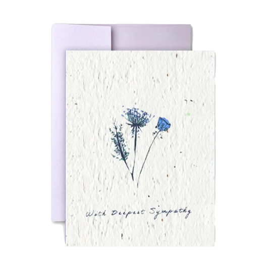 With Deepest Sympathy Wildflower Seed Paper Greeting Card