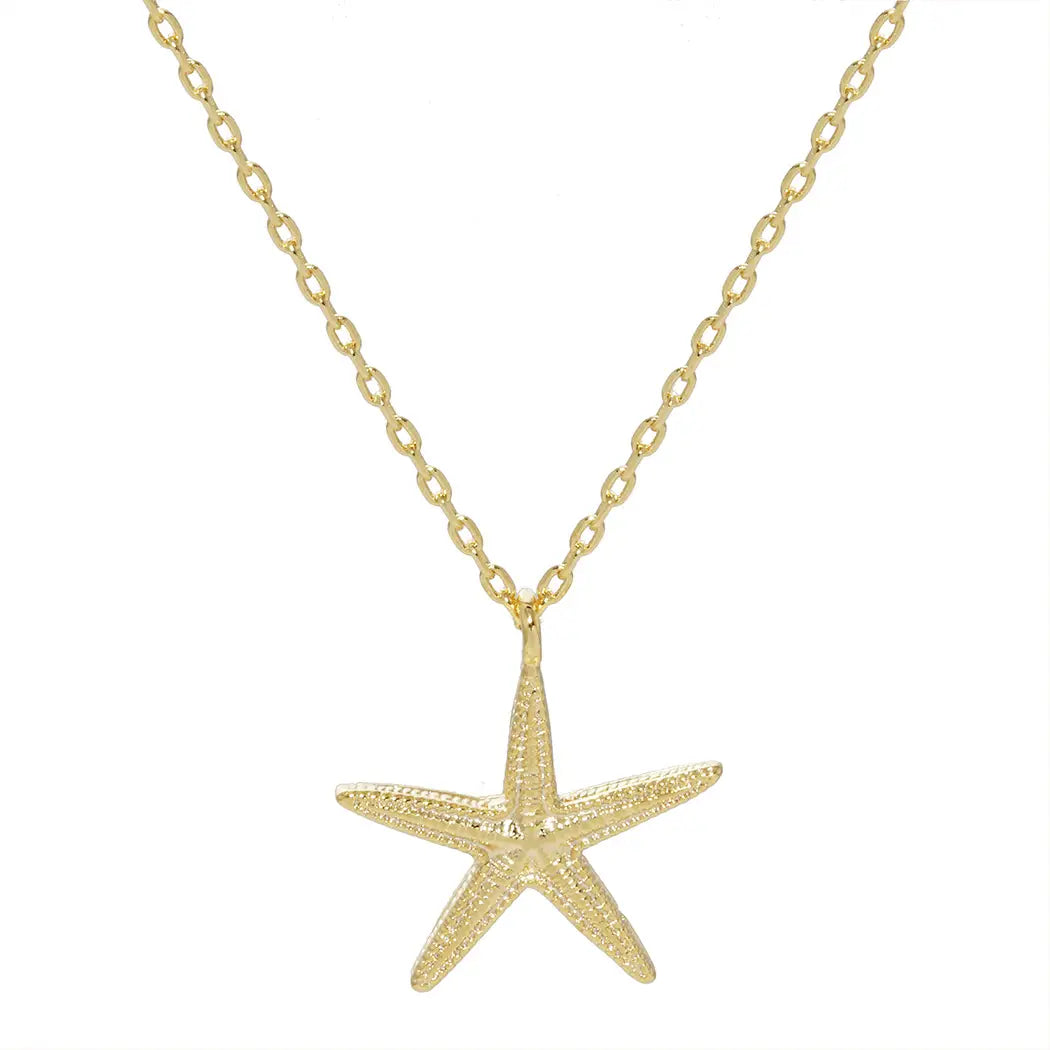 Gold-Dipped Starfish Necklace