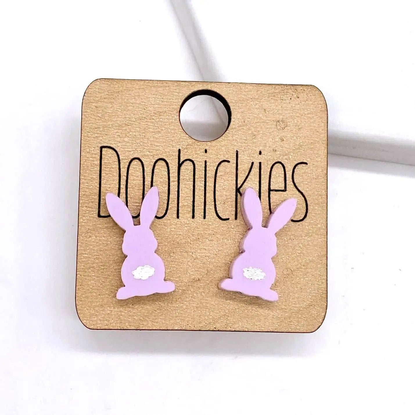 16mm Pastel Bunnies with White Tails Acrylic Studs ASST
