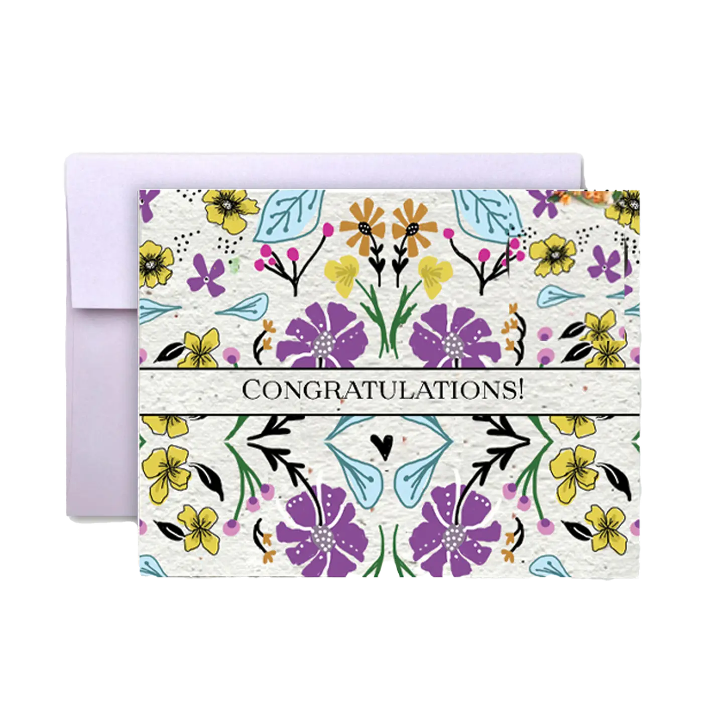 Congratulations Garden Wildflower Seed Paper Card