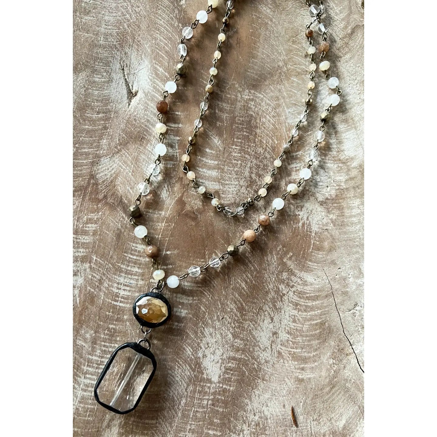 Micah Necklace in Bronze Taupe
