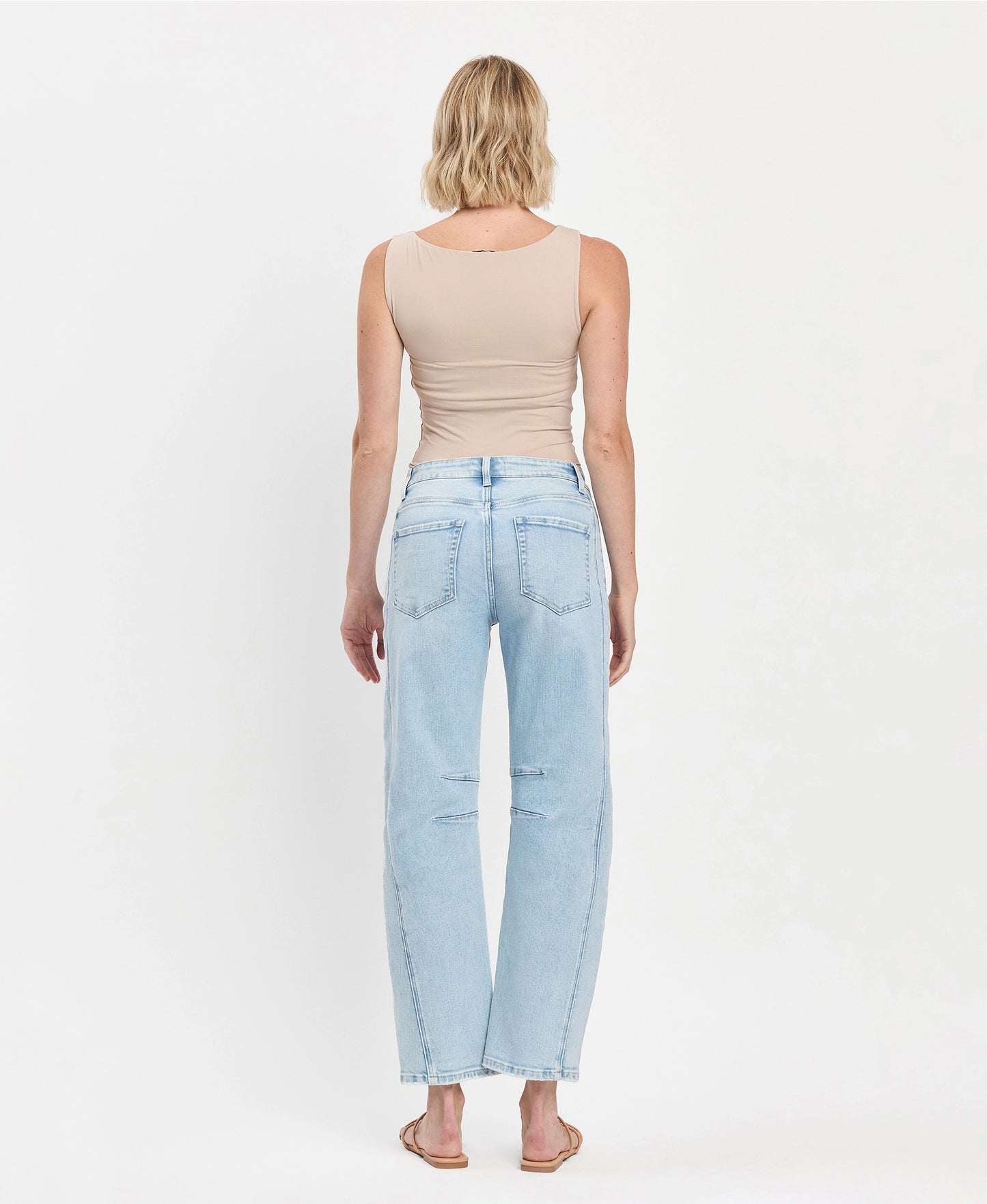 Mila High Rise Light Wash Barrel Leg Jeans