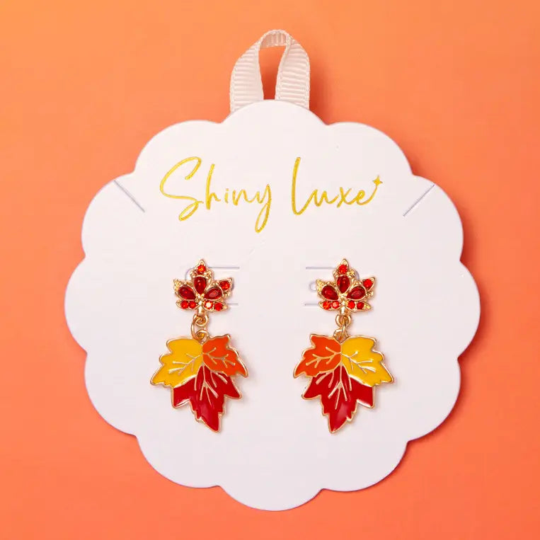 Maple Leaf Dangle Earrings