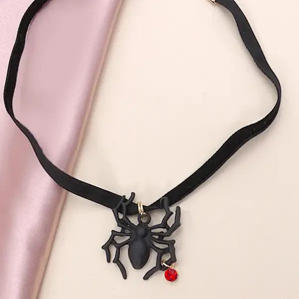 Matte Spider Choker Necklace