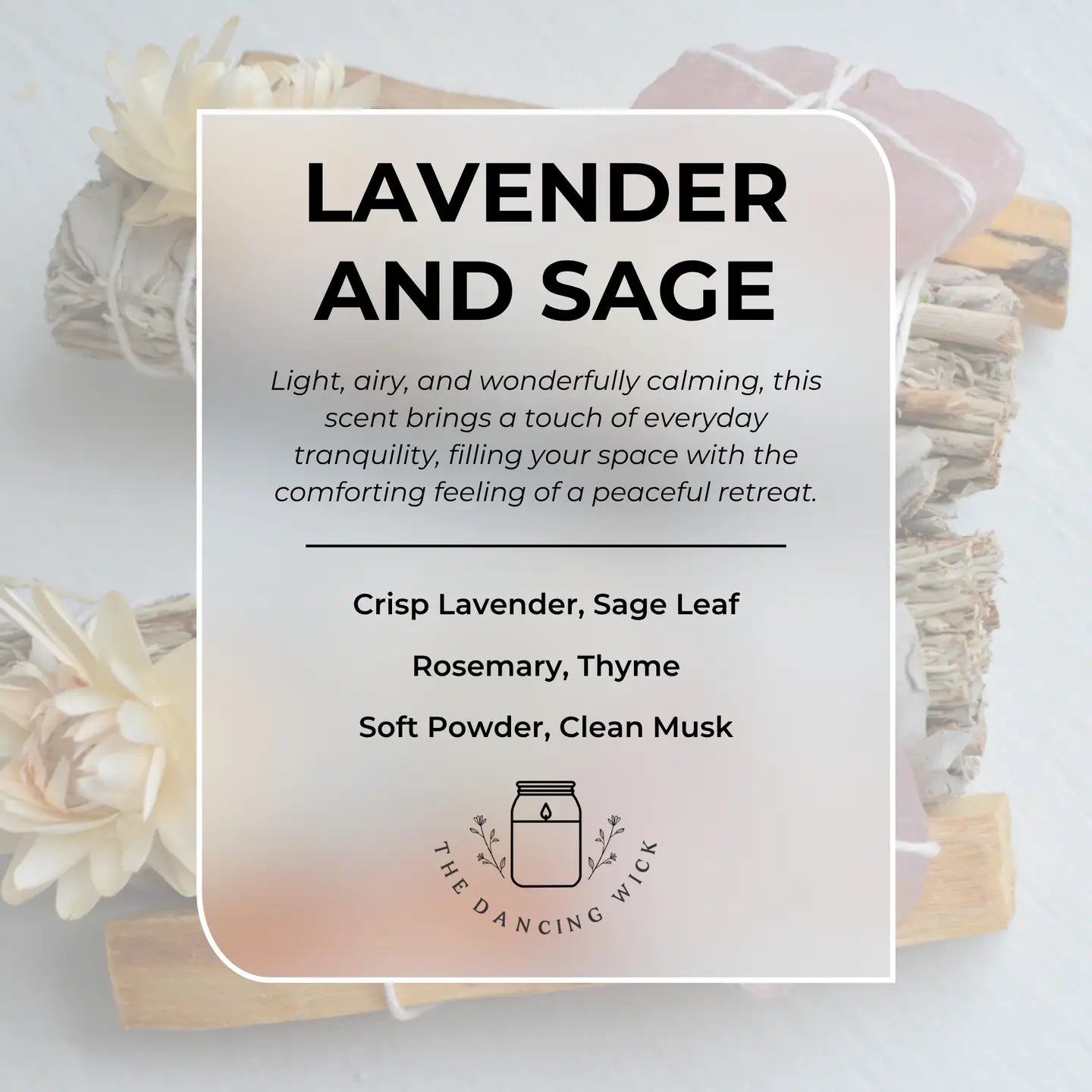 Lavender & Sage Soy Candle-4oz