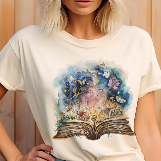 Floral Librarian Bookworm Graphic Tee
