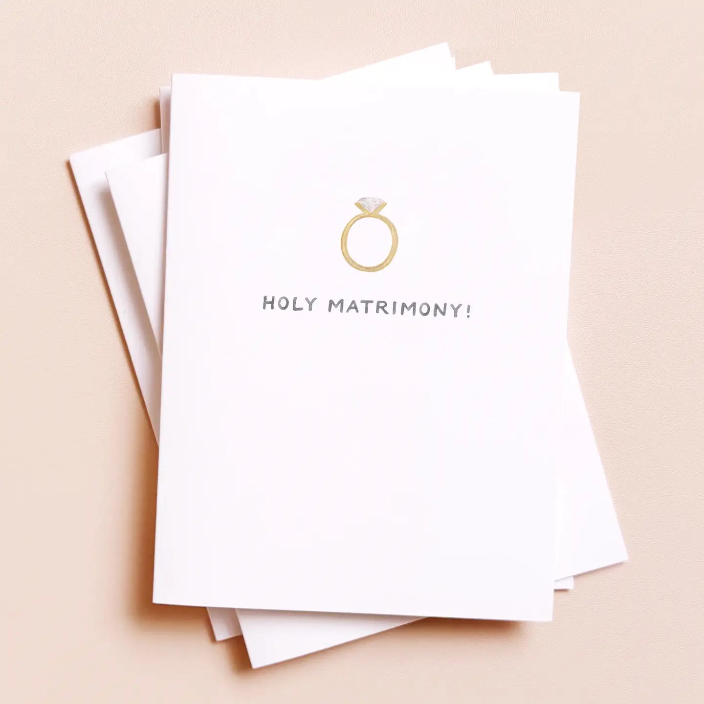 Holy Matrimony — Funny Engagement Ring Wedding Card