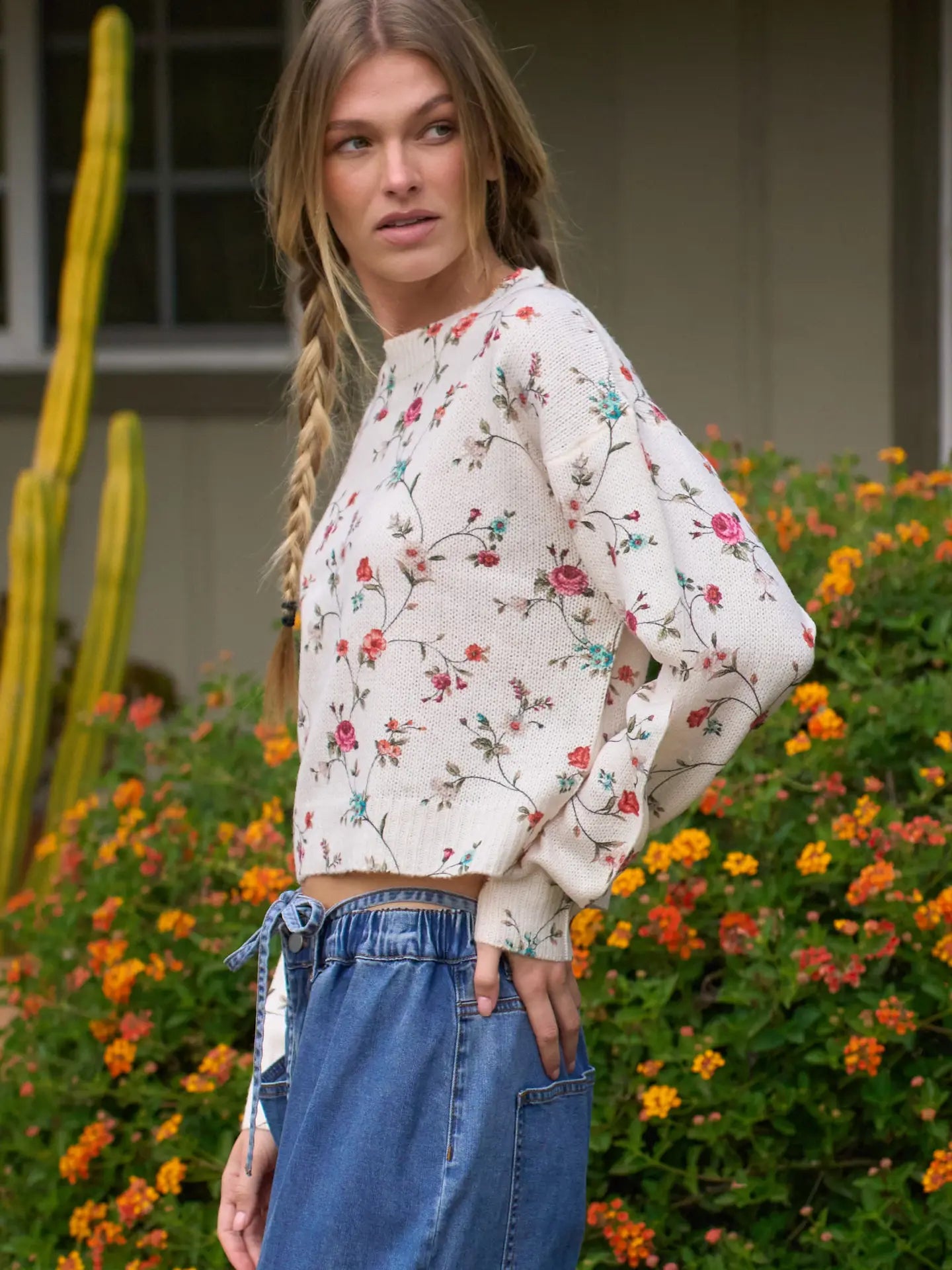 Bailey Floral Lightweight Longsleeve Sweater