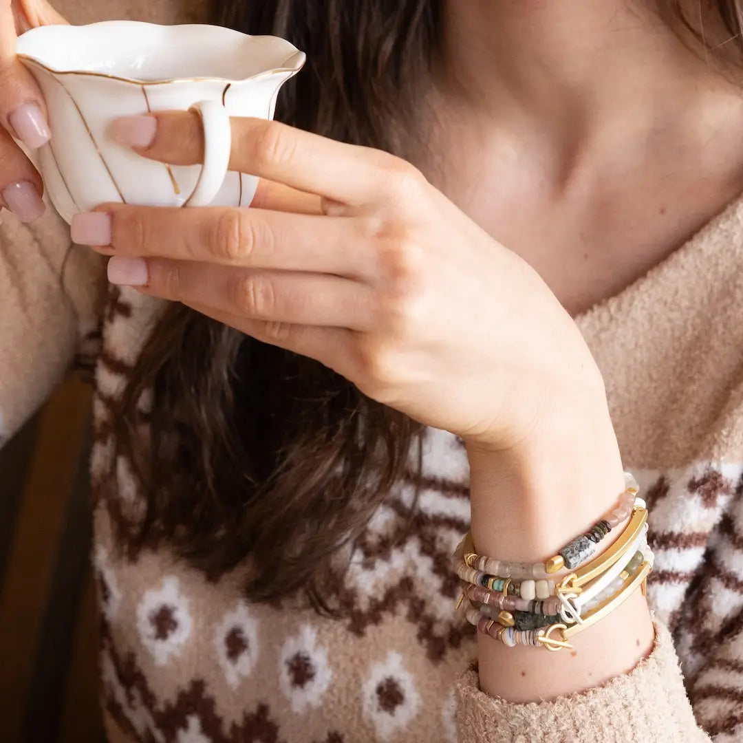 Hidden Message Bracelet - Unstoppable/Chiltonite/Gold