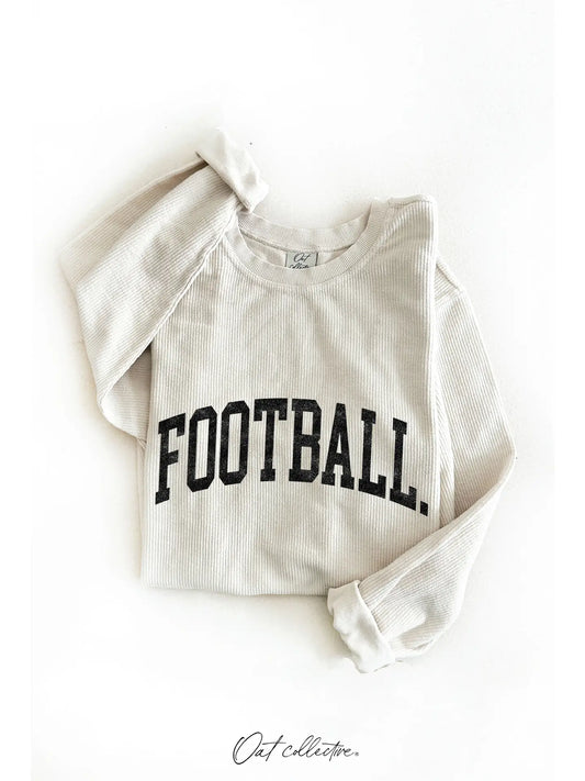 Football Thermal Vintage Pullover-Dusty Vanilla