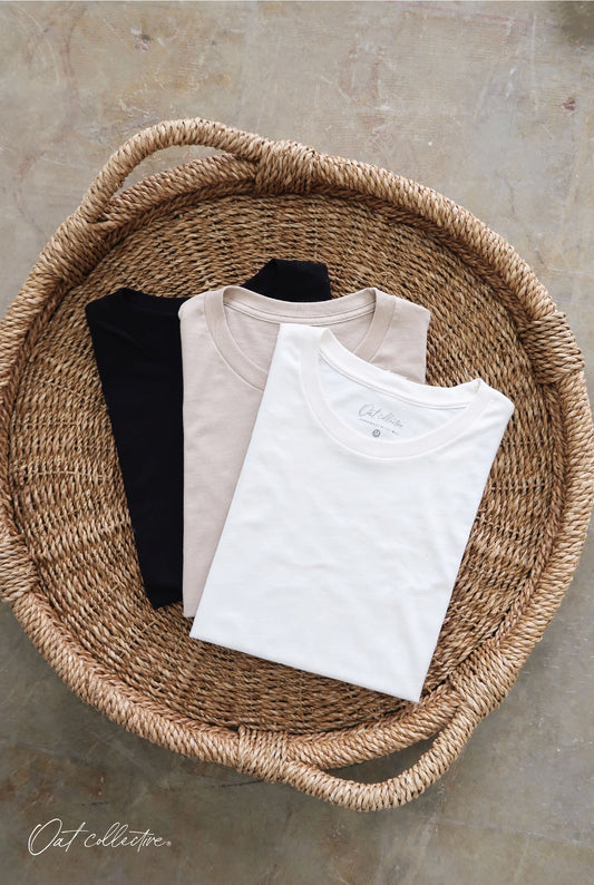 OC Basic Solid T-Shirt-Vintage White