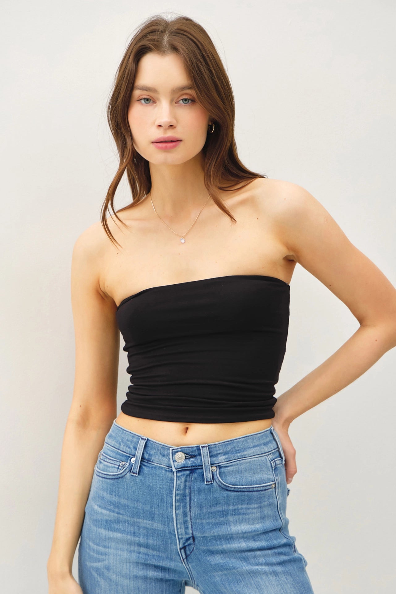 Basic Bandeau Top-Black