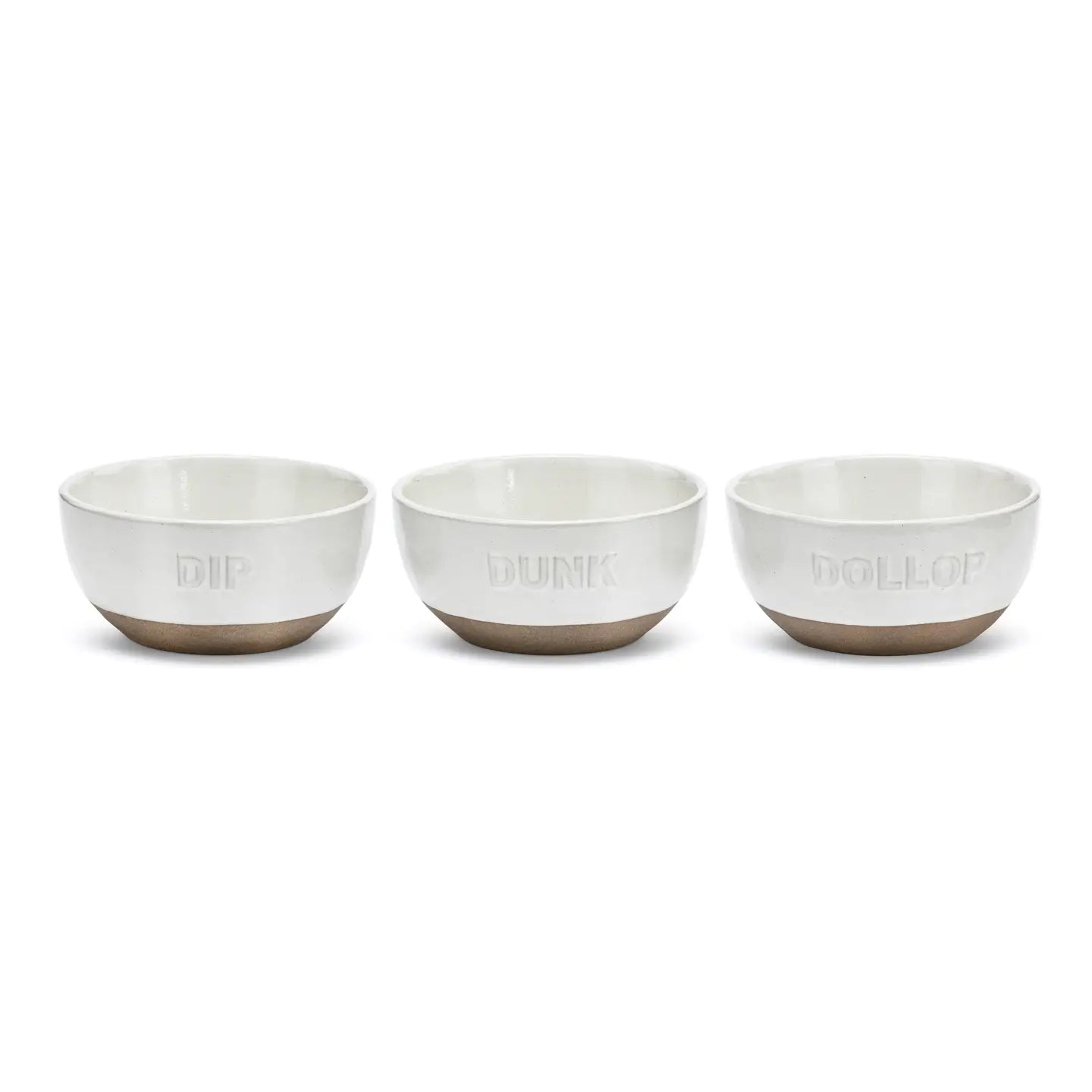 White Dollop Dipping Bowls - Set of 3