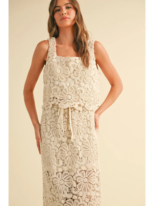 Tropea Flower Crochet Sleeveless Top