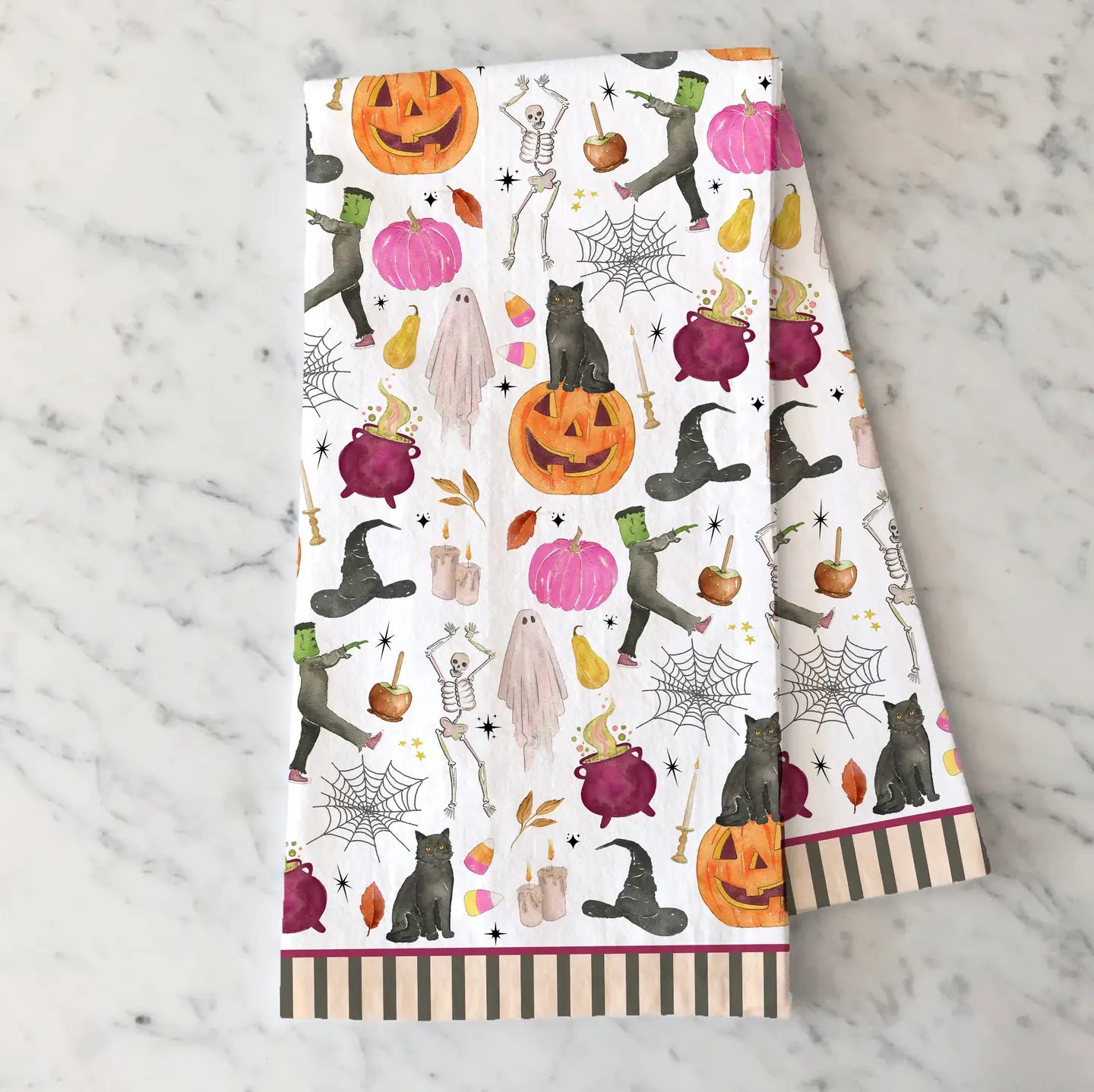 Tricks & Treats Halloween Tea Towel