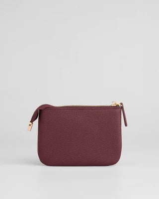 Pom Pom London CHELSEA COIN PURSE BURNT RHUBARB
