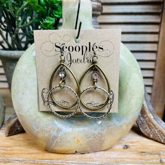 Scooples Double Crystal - Earring