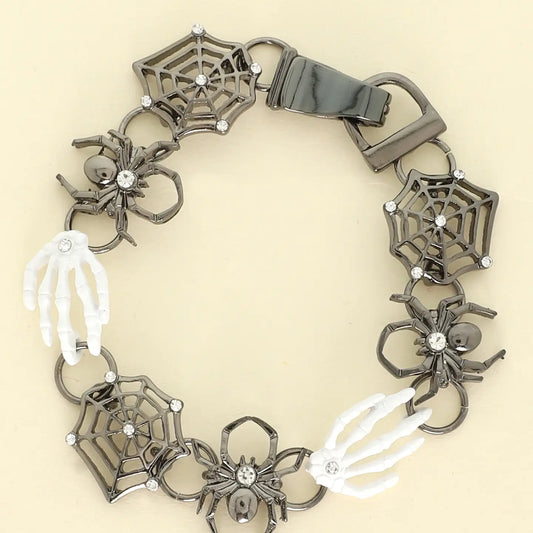 Halloween 3D Spooky Spider Magnetic Link Bracelet