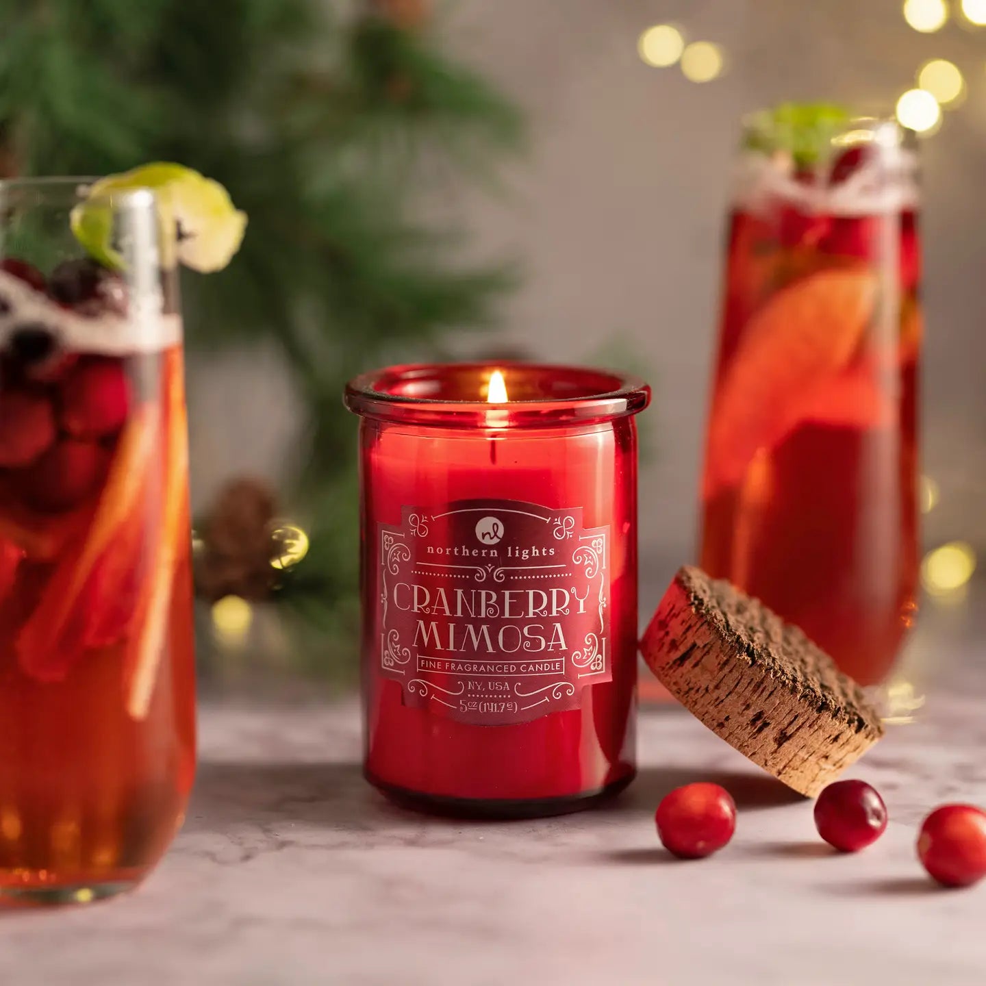 Seasonal Spirit Candles-Cranberry Mimosa
