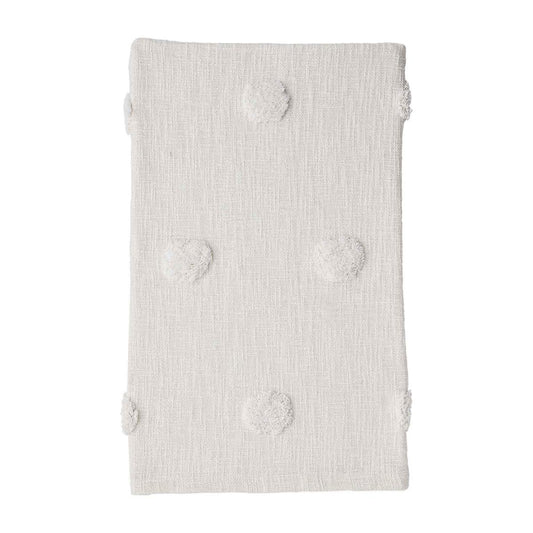 Mud Pie Cream Tufted Dot Throw