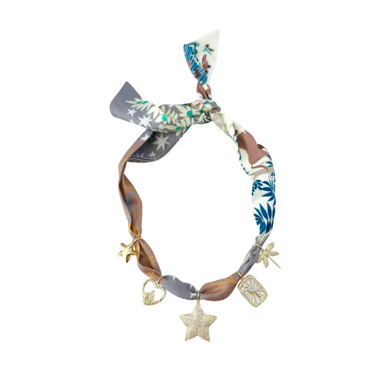 Gemelli Ari Multi Charm Scarf Necklace